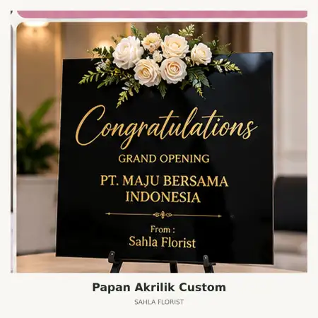 Papan Bunga Akrilik Bangka Tengah